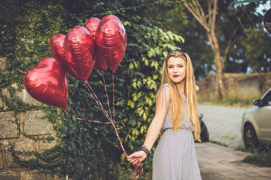 girl, heart, happy